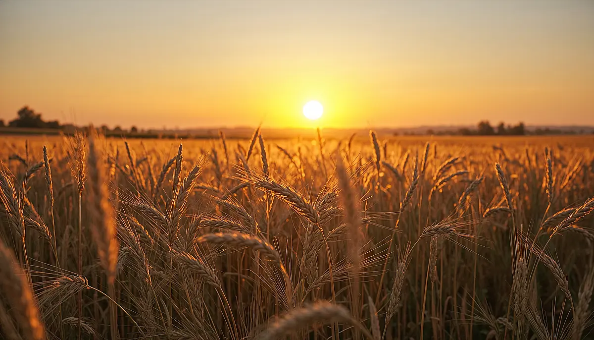 麦田夕阳2K高清壁纸