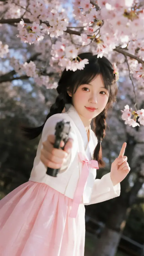 樱花树下鸡哔你